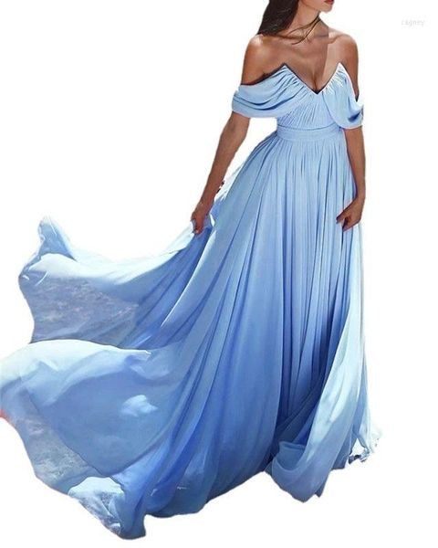 Robes de soirée mode soirée robe de bal nuit étage longueur Satin col en V profond coupe basse 2023 été longue Maxi Sexy femmes