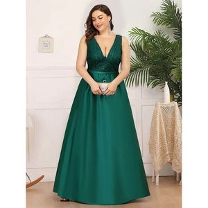 Party Jurken Voor Vrouwen 2023 Elegante Sexy V-hals Pailletten Vrouwelijke Plus Size Formele Bruiloft Prom Cocktail Avondjurk vestidos 240312