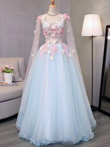 Feestjurken formele vlinder tule prom voor vrouwen volledige mouwen bloemenavond lange luxe 2024 retro beroemde jurk