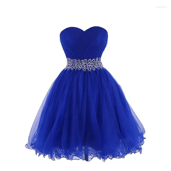 Vestidos de fiesta GUXQD 1950's Short Homecoming Abendkleid Sparkly Beading Crystal Tulle Celebrity Formal Graduación Princesa Vestido