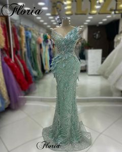 Feestjurken High Fashion Mint Green Evening 2024 Mouwloze verjaardag Elegante kristallen prom Vestidos para mujer