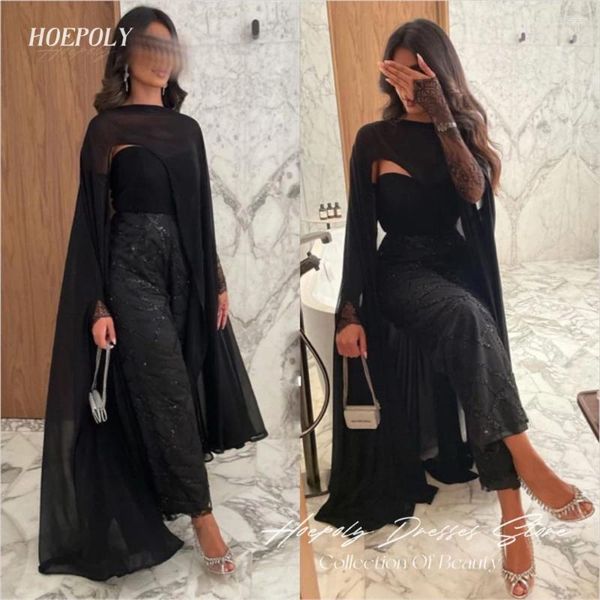 Robes de fête Hoepoly Plete pailled o cou Robe de soirée élégante pour la femme Summer Summer Fashion Simple Classy Long Robe de bal 2024