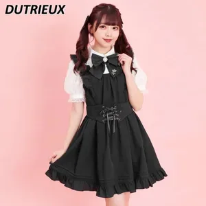 Robes de fête japonais lolita courte robe à manches feme