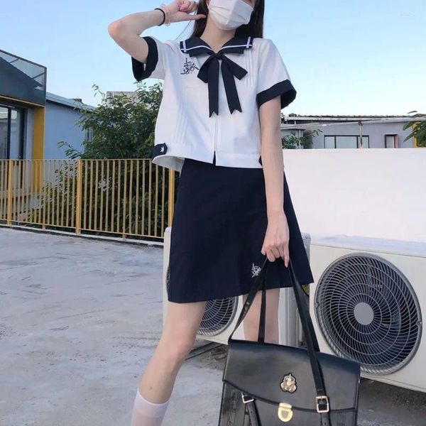 Robes de fête uniformes scolaires japonais high girl marin cosit cosplay costume femme kawaii marine jk costume blouse mini étudiant jupe
