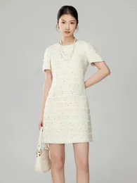 Robes de fête coréense élégante décontractée mince pour les femmes 2024 Robe d'été à manches courtes à manches courtes Y2k Femenino
