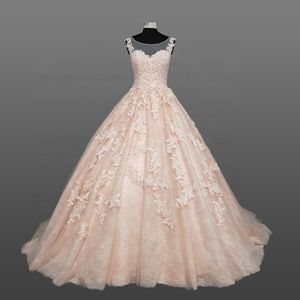 Robes de soirée dernière robe de mariée rose personnalisée fabriquée en Chine bal de mariée 230220