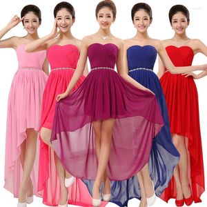 Feestjurken Long Prom 2024 Pretty Fashion Plus Size V-Neck Chiffon Formal Dress