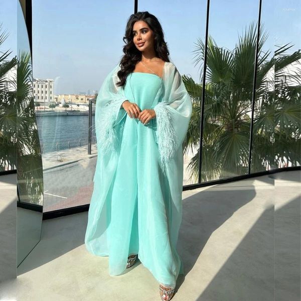 Robes de fête en vrac solide Soirée sans bretelles Dubaï Femmes Girls Dancing Robe Robe de bal