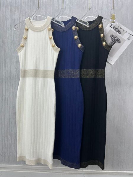 BS165 Vestidos de fiesta Diseñador de lujo Windsor queen Moda sexy Mujeres de alta calidad Sin mangas Vestido de chaleco delgado para mujer 3 colores Gdnz