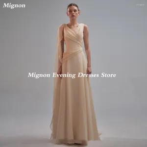 Vestidos de fiesta Mignon Chiffon A-Line Sweetheart Populer Ruffle Prom Gown Longitud de la noche elegante de la noche para mujeres 2024