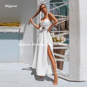 Robes de fête Mignon Empire Sweetheart Prom Robe de bal Satin Soirée sans manches Spaghetti Spaghetti Elegant for Women 2024