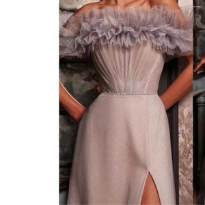 Feestjurken Muloong Off-the-shoulder halslijn Vloerlengte Dames Elegante en mooie luxe galajurk