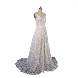 Robes de soirée Popodion blanc col en V robe de soirée sirène dentelle robe de princesse femmes pour et bal de mariage ROM80234