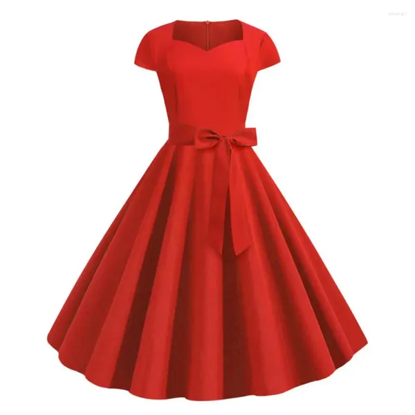 Robes de fête de style princesse cocktail de robe midi de style princesse pour femmes vintage des années 50 60s rockabilly pro v