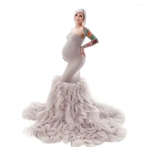 Robes de fête silver sirène robe maternité