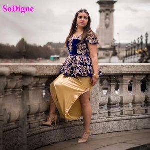 Robes de fête Sodigne Robe de soirée marocaine Caftan Appliques d'or