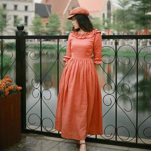 Robes de fête printemps automne design original femme français vintage mince taille trim