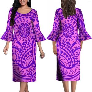 Robes de fête Robe de confort d'été Custom Polynesian Design Women's Tribal Tribal Style Print Maxi 2024
