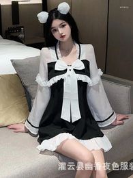 Robes de fête Sweet Fashion Mini robe petite poitrine sexy lingerie Maid Uniforme séduisant Elegant 2024 Japon S736