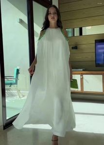 Feestjurken VD Chiffon Lange Prom O-hals Kralenmouwen Saoedi-Arabië Vrouwen dragen gewaad Avondjurken Dames Speciale gelegenheid