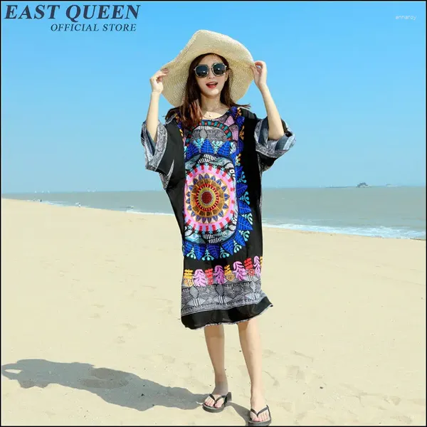 Vestidos de fiesta mujeres boho chic vestido mexicano de estilo étnico hippie ropa bohemia bohemian beach femenino 3492
