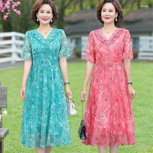 Robes de fête Femmes Fashion Malf Masfreve Colliers Collier élégant Collier de dentelle Summer Loose Fit Tunique Vestidos Floral V189