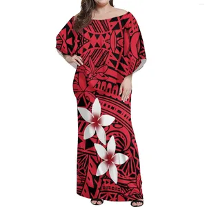 Vestidos de fiesta Vestido de capa para mujer Diseño de tribu polinesia samoana Impresión Maxi Talla grande 7XL