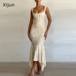 Robes de fête Xijun Sexy Long Mermaid Evening Spaghetti Strap Occasion formelle Robes de bal pour femmes Célébrité Longueur de la cheville