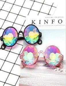Party Eyewear Disco Mosaic Mosaic Sunglasses Round Sun Glass Crystal Sunglass Concert Show Eyewear4133904