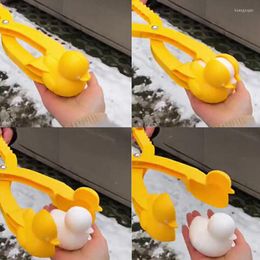 Feest gunst 1 pc's sneeuwbal maker plastic clip kinderen buiten zand sneeuwbal schimmel speelgoed vechten duck snowman speelgoed voor kinderen