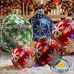 Party Favor 1 pièce 60 cm boule de Noël décoration d'arbre jouet gonflable extérieur maison son cadeau 242u