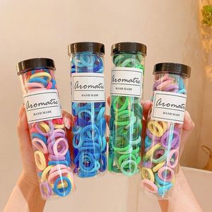 Favor de fiesta 10 colores Bandas de goma para el cabello Cuerda para la cabeza Niño atado Cola de caballo Niñas Banda pequeña Toalla elástica alta Lazos para el cabello 100 unids / caja Q430