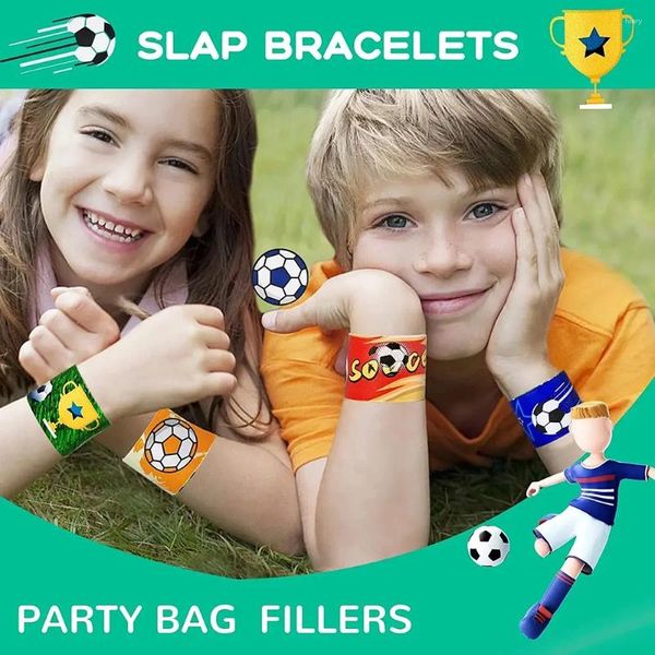 Fête faveur 10 pack de bracecuts de soccer en silicone