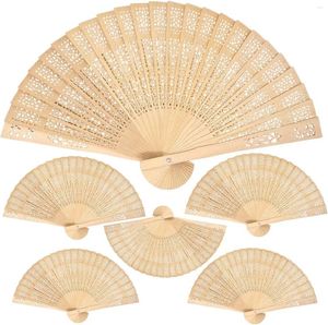 Fête faveur 10 pcs en bois creux de ventilateur pliant des cadeaux de mariage de mariage de baby shower fournit des fournitures pour les invités à Summer Carnival