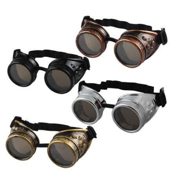 Party Favor 1000pcs Nuevo unisex Gothic Vintage Victorian Style Steampunk Goggles Welding Punk Gothic Gothic Cosplay8244372