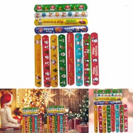 Feestartikelen 100 stuks Kerst Slap Armbanden Bands Voor Kinderen Plezier En Festival Polsbandjes Tassen Decor