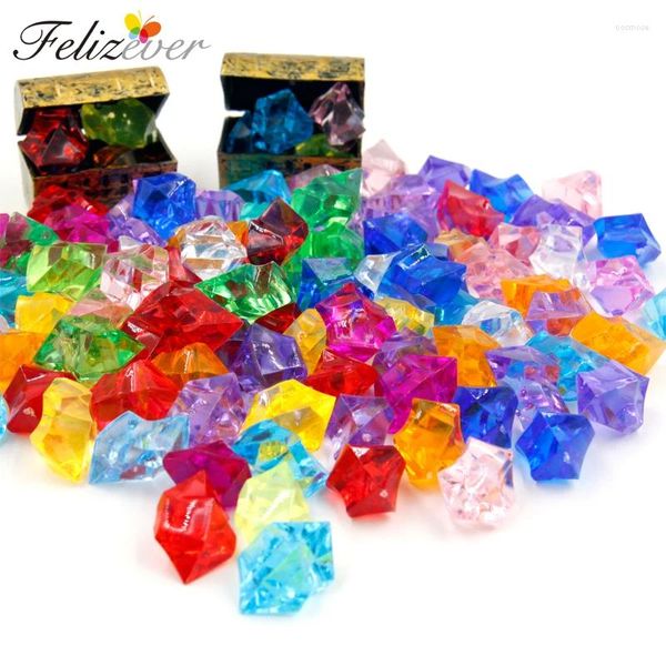 Party Favor 100pcs Pirate Jewels Treasure Chest Favors décorations acryliques Crystal Gems Vase Filler Confetti