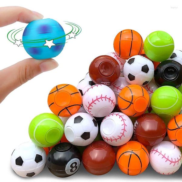 Party Favor 10pcs / sac Mini Rotatif Spinners Football Doigt Ball Jouets Pour Enfants Faveurs D'anniversaire Cadeaux Cadeaux Goodie Sac De Remplissage Prix