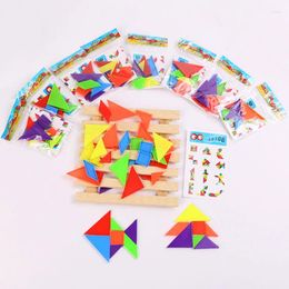 Feest gunst 10 stcs/tas mini tangram puzzel ouder-kind spel speelgoed kinderen verjaardagscadeaus carnaval gunsten school beloning goodie tassen vulmiddel