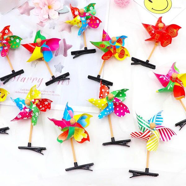 Favor de la fiesta 10pcs de plástico colorido 3d viento viento pala de pelo para niña para niñas favores de cumpleaños regalos de ducha