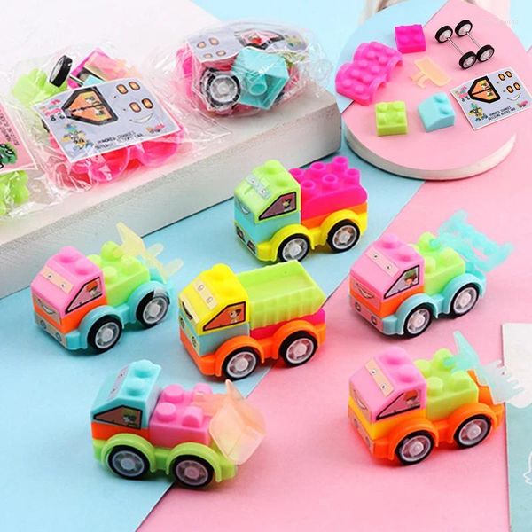 Party Favor 10pcs Creative Assemblage Ingénierie Voiture Jouet Blocs de Construction Fidget Jouets Traiter Enfants Anniversaire Cadeaux Cadeaux Remplisseurs