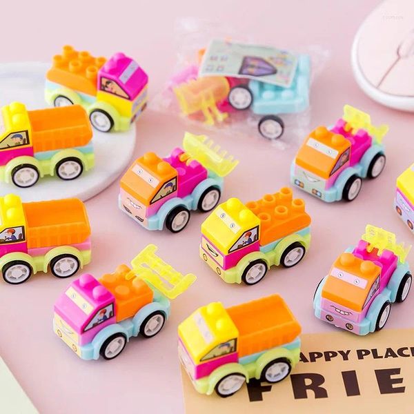 Party Favor 10pcs Creative Puzzle Building Bloc Doll Cars Toys Construction Véhicule Diy Kids Baby Shower Anniversaire Cadeaux Favors Pinata