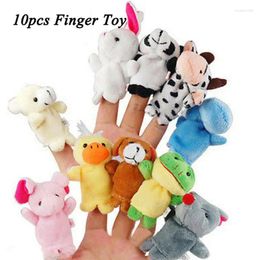 Party Favor 10pcs Doigt Poupée Mignon Ferme Animal Marionnettes Sac Remplisseur Enfants Cerveau Jeu Jouets Kits