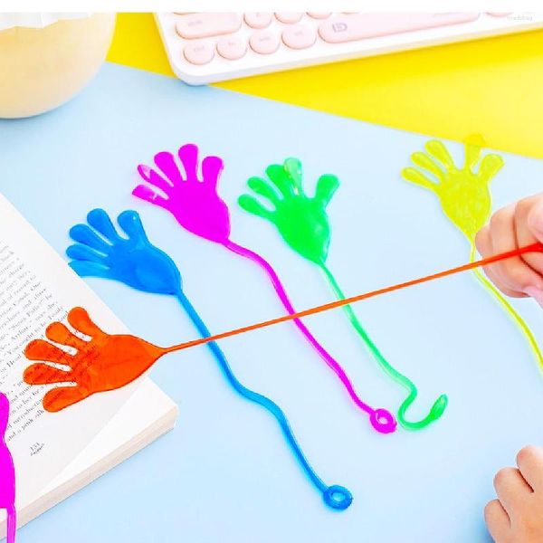 Favor de fiesta 10 Unids / lote Niños Divertidos Favores Relleno Bolsas de Regalo Mini Sticky Jelly Stick Slap Hands Juguete Baby Shower Accesorios Color Aleatorio