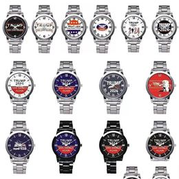 Favor de la fiesta 14 estilos Trump 2024 Muñeco de muñeca Donald Retro Men relojes Drop entrega de suministros de jardín de hogares de hogar