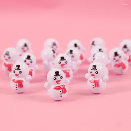 Party Favor 15pcs Mini dessin animé bonhomme de neige drôle bureau Gashapon jouets pour enfants faveurs d'anniversaire cadeaux de noël cadeaux Pinata remplisseurs