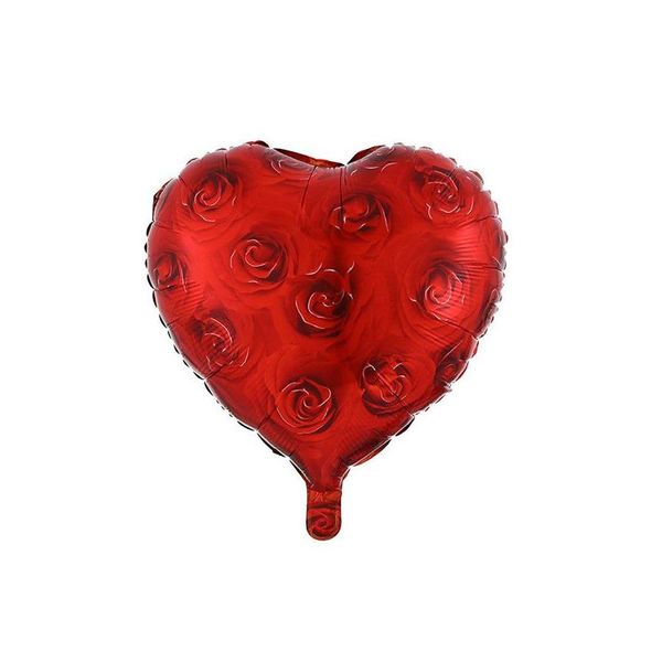 Favor de fiesta Globos en forma de corazón de 18 pulgadas Día de San Valentín Te amo Papel de aluminio Decoración de helio Globo 167 Drop Deliv Dhtrn