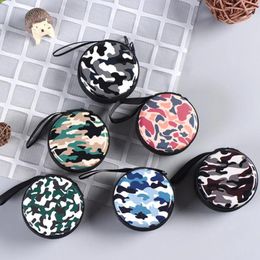 Party Favor 1PC Camouflage Style Holder Sac Candue Candue Portable Porte Round Purse Small Metal Container Cadeaux X-MAX