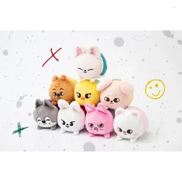 Party Gunst 1pc Kpop The Victory Plush Keyrings Doll Cute Cilindrical Key Rings Soft Anmals Keychains Bag Hangers