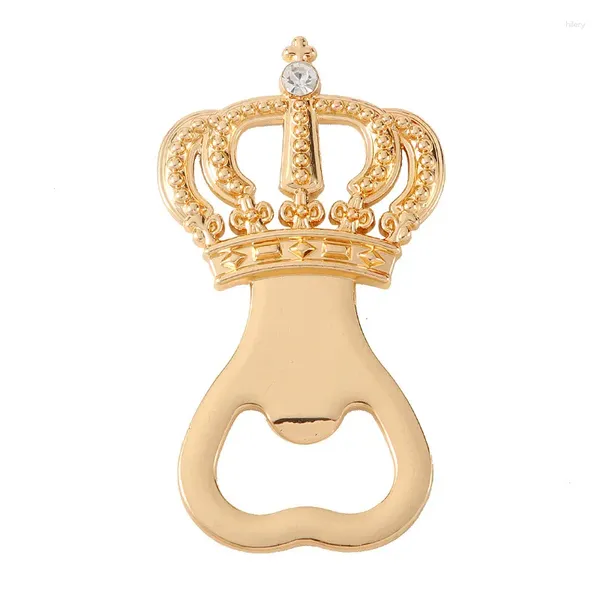 Party Favor 1PCS x Gold Crown Solid Metal Bottle Ouvreuse dans la boîte à cadeaux Baby Shower Fave